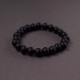 Shungite Elastic Bracelet, Smooth Beads, 8 mm Diameter, 18 cm Length +
