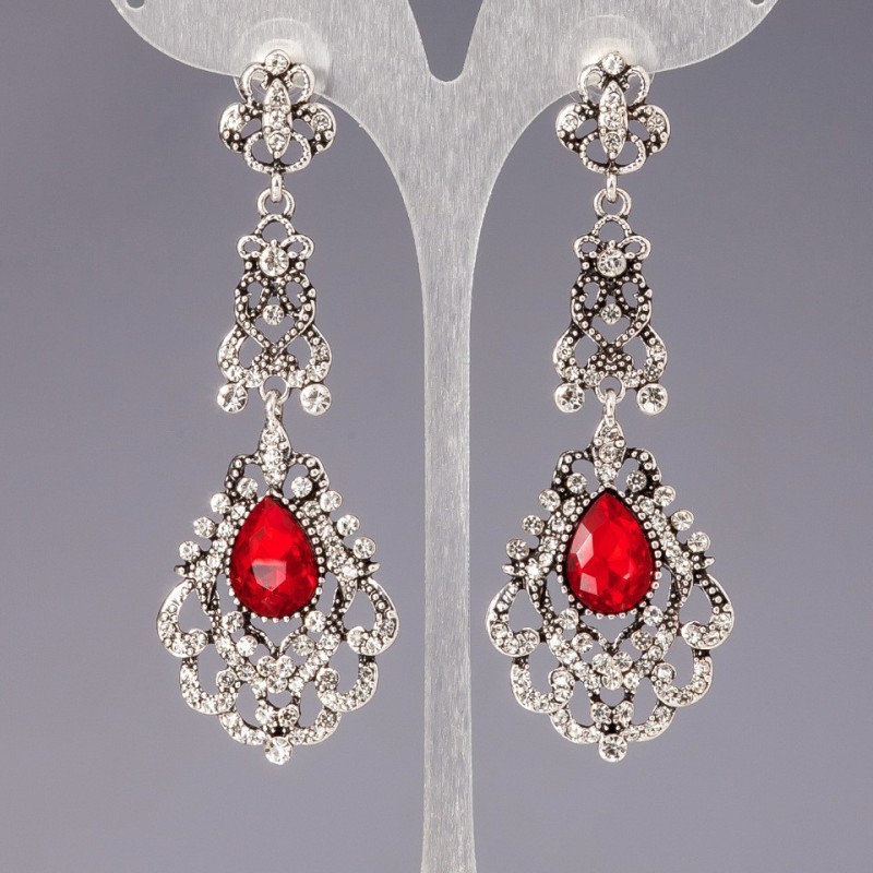 Crystal earrings «Chandeliers» «Chandeliers» «Royal»