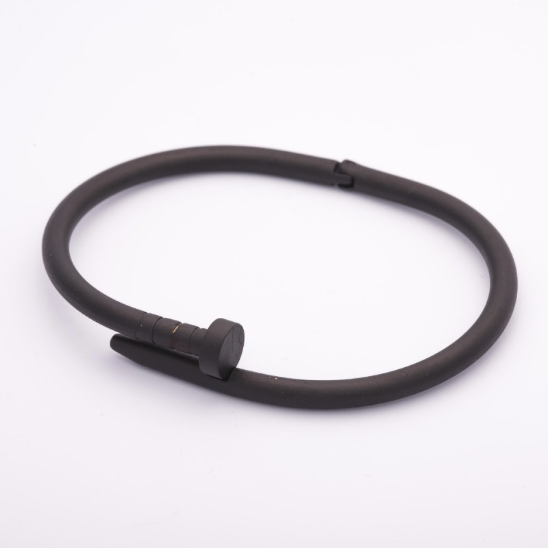 Bracelet "Nail" metal color "black" high-tech clasp, circumference 18 cm