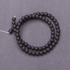 Shungite beads, smooth ball on thread (name), diameter 6 mm, length 37 cm