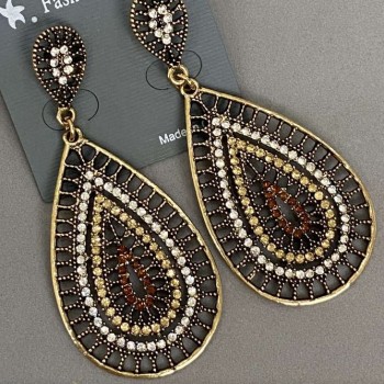 Long Evening Earrings, 7.5 cm in length