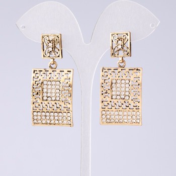 Evening earrings, 5 cm long
