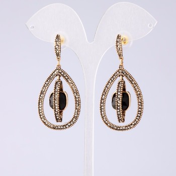 Long Evening Earrings, Length 5.5 cm