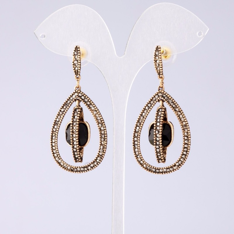 Long Evening Earrings, Length 5.5 cm