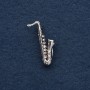 Brooch "Saxophone" 3x1 cm, metal color: dark silver
