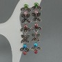 Women's Earrings Floral Garlands, length 6.5 cm