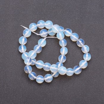 Moonstone Beads - Faceted Round Bead, Length 36 cm, Diameter 10 mm