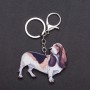 Discount! Keychain, 'Friend' Basset decoupage, 13 cm long