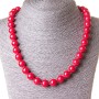 Red Coral Necklace (Pressed) Bead 10mm, 45 cm long