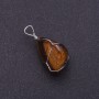 Pendant with natural Tiger's Eye in a silver-plated weave 2.5×2.2 cm (+-)