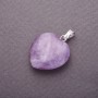 Heart Pendant with Natural Amethyst