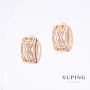 Xuping Earrings 'Slav Woman' 18K Gold Plated, length 1.5 cm, thickness 8.5 mm