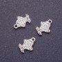 Fish pendant finding, length 16mm, diameter 1-1.5mm, silver color finish, packaging 20g, +-22 pcs