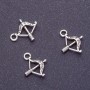 Crossbow Pendant Fittings, Length 16 mm, Diameter 1-1.5 mm, Silver Color, Pack 20 g +/- 42 pcs