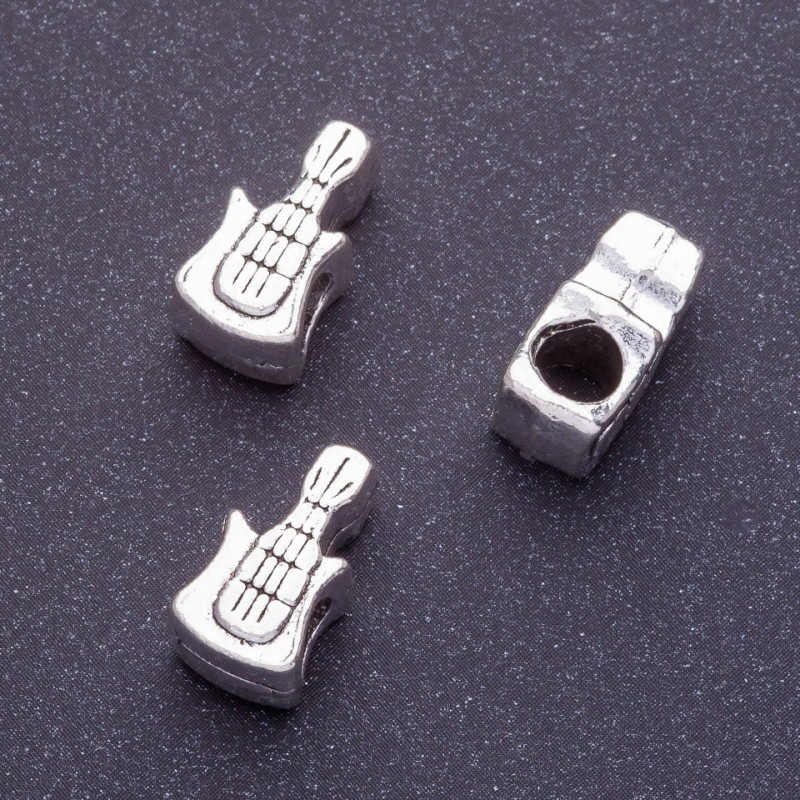 Discount! Pandora Guitar Bead 8x15mm, 4 mm hole, 20 g pack +/- 7 pcs