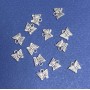 Sale! Butterfly-shaped pendant findings, silver color, 9x10mm, packaging 20 g +/- 40 pcs