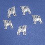 Discount! Pug Dog Pendant Hardware, Length 16mm, d1-1, 5 mm Silver Finish, 20 g +/- 13 pcs