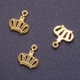 Crown pendant findings, length 14 mm, d1-1, 5 mm antique gold finish, 20 g +/- 23 pcs