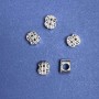 Findings Pandora bead insert 'Dollar' 10x12mm, hole diameter 5mm, faceted, 20g +/- 6 pcs
