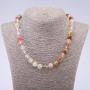 Natural chalcedony necklace, 10 mm diameter, 45 cm length