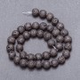 Lava Stone Beads on Thread, 10mm Diameter, 37cm Length