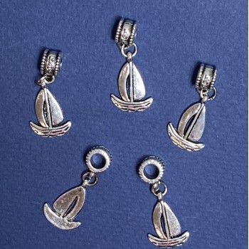 Discount! Bail with pendant 'Pandora Boat', length 3 cm, 5 pcs