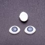 Hardware 'Live Eyes' pair, gray color, pupil, 6 mm diameter, 8×12 mm oval, 50 pairs