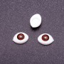 Live Eyes Fittings, Brown, Pupil, 6 mm Diameter, 8×12 mm Shape, 50 Pairs