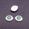 Fittings 'Living Eyes' pair, green pupil color, diameter 7mm, 10x13mm, packaging 50 pairs