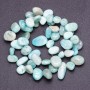 Amazonite Beads Faceted Butterfly, 6-12 mm, length 41 cm