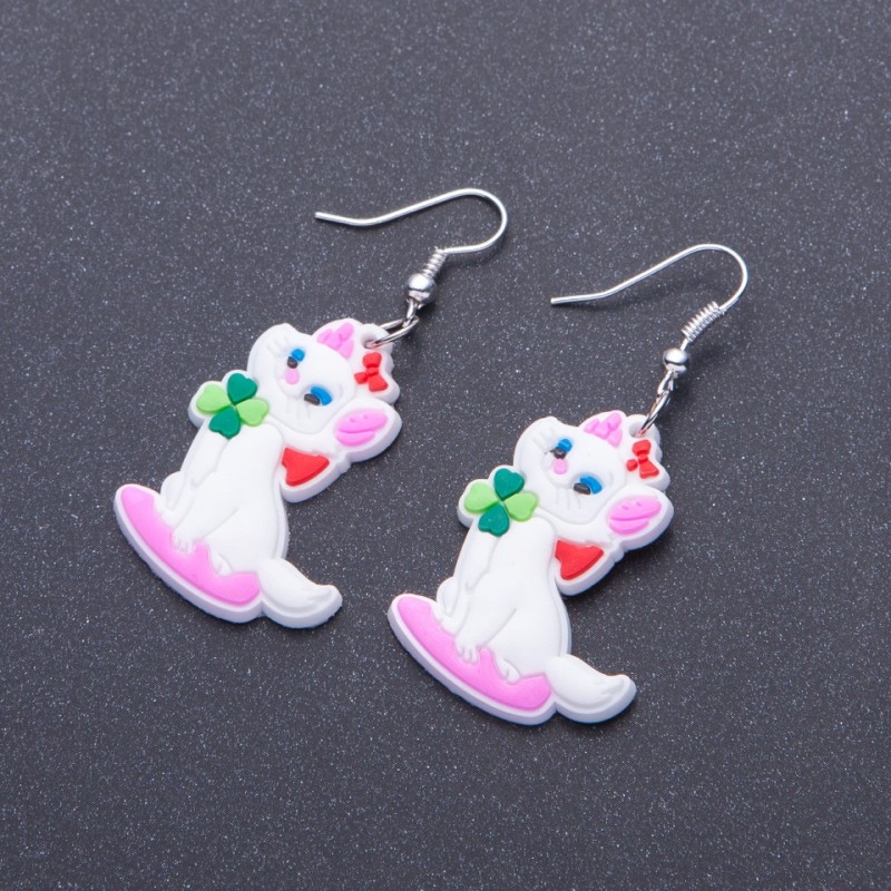 Earrings 'Kittens', length 5 cm