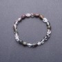 Bracelet with natural moss agate beads, 6 mm diameter (±), 18 cm circumference on elastic cord