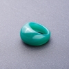 Green agate natural stone ring, sizes 20, 21 mm