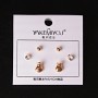 ( 5 mm ) Earrings Money Bags Beads with Crystals Gold