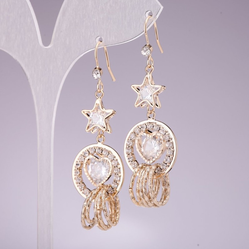 Star Earrings, 55 mm long