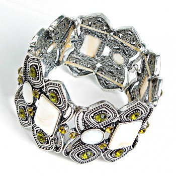 Bracelet with Mother-of-Pearl Inlay