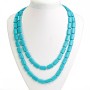 Turquoise Necklace Rectangular 12×18 mm, length 114 cm