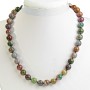 Colorful Jasper Bead Necklace, 12mm, length 47 cm