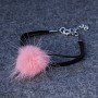 Pink Real Fur Bracelet