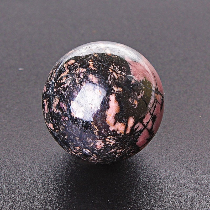 Souvenir Sphere, Rhodonite Natural Stone — weight from 450 g