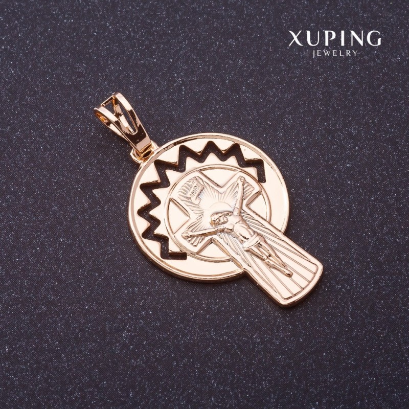 Discount! Xuping Cross Pendant Gold Color 37×20mm