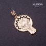 Discount! Xuping Cross Pendant Gold Color 37×20mm