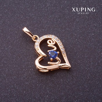 Xuping Love pendant blue stone color "gold" 27x16mm