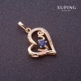 Xuping Love pendant blue stone color "gold" 27x16mm