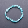 Natural Amazonite Bracelet, faceted, 7 mm diameter (+/-), 18 cm circumference on elastic
