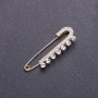 Gold-tone metal brooch pin 5.5×1.8 cm