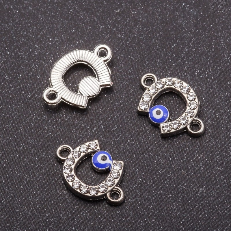 Horseshoe-shaped connector findings 17x11 mm pack of 3