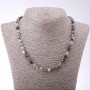 Moss Agate Bead Necklace, Faceted, 6mm Diameter, 48cm Length