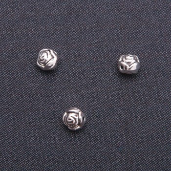 Rose insert findings, 7 mm diameter, 28 pcs per pack
