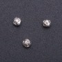Rose insert findings, 7 mm diameter, 28 pcs per pack